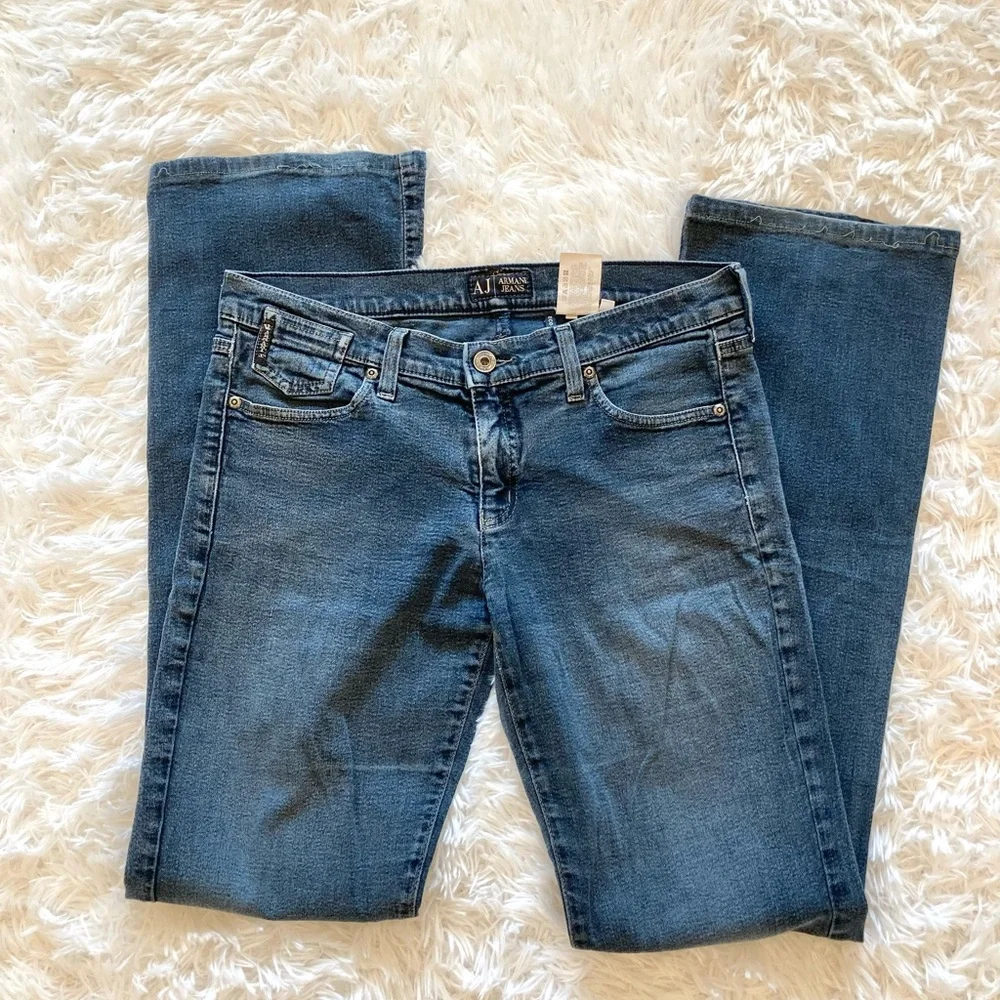 AJ Armani Confort Fit Indigo 005 Series Bootcut Jeans - Picture 2 of 9